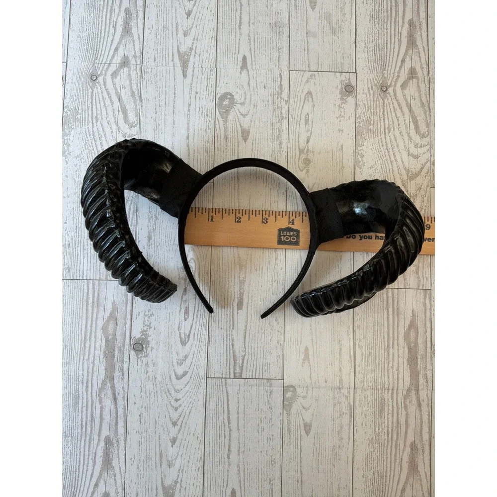 Black Ram Horn Headband Evil Fairy Witch Devil Halloween Costume Cosplay